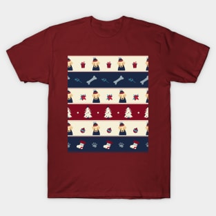 Cute Dog Christmas Patterns, Christmas Approaching T-Shirt